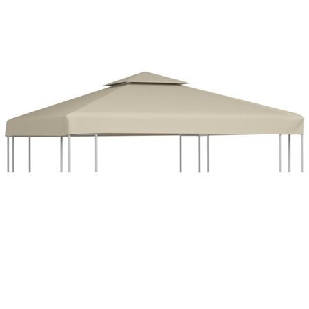 vidaXL Paviljongtak 270 g/m² 3 x 3 m beige Beige