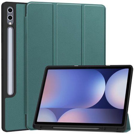 SAM Tab S10 Plus, Tabletin suojakotelo kynäpaikalla (tummanvihreä)