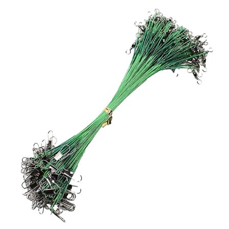 20 stk. Stål Tackle til Fiskeri - 15 cm - Grøn