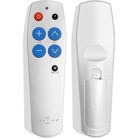 Fjärrkontroll för TV med stora knappar - Enkel att använda och ställa in - Universal - Grundläggande TV-fjärrkontroll - Demensvänliga gåvor [DB]