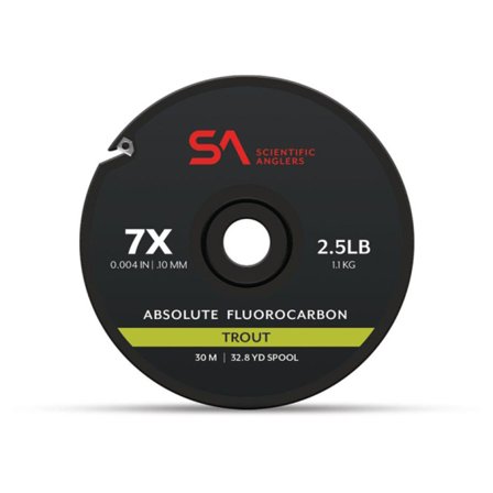 SA Absolute Fluorocarbon Trout Tafsmaterial 7X (0,10 mm)