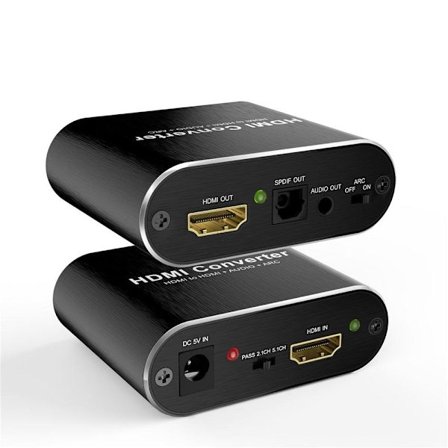 NÖRDIC Erotin HDMI–HDMI, Toslink ja 3,5 mm stereo, ARC:llä, 4K 60 Hz, Dolby 3D