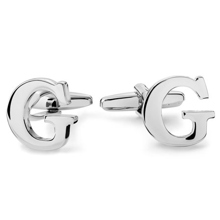 Letter G Initial Cufflinks for Men