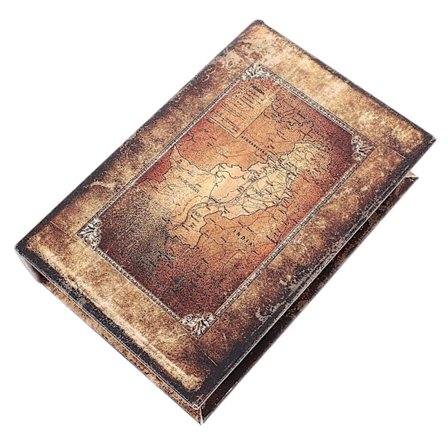 Vintage Bogformet Smykkeskrin Opbevaringsboks Nøgle Skjuleboks Simulationsbogsstatue