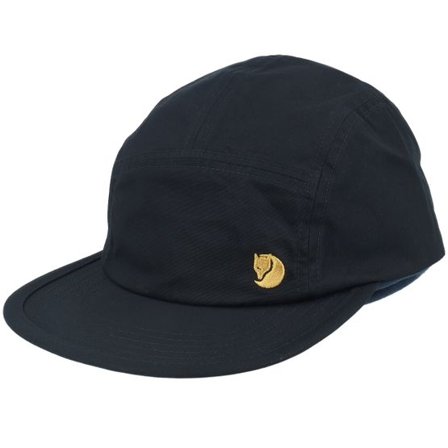 Fjällräven - Svart 5panel Keps - Bergtagen Mountain Cap Black/Dark Navy 5-Panel @ Hatstore