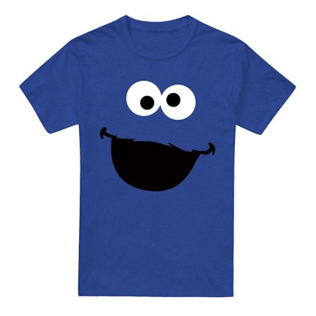 Sesame Street Unisex Vuxen Kakmonstret Ansikte Heather T-shirt