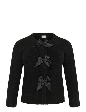 Kcmaia Knit Cardigan Black Kaffe Curve