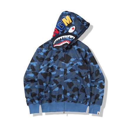 Bape Wgm Shark Head Shark Hoodie 3D Digital Hoodie-3 SENL S!S