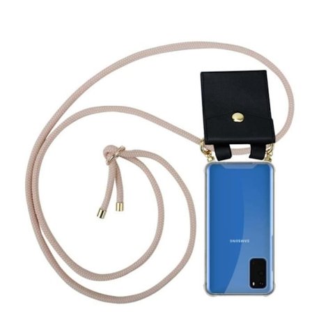 Coque Collier för Samsung Galaxy S20 Housse i ROSAGULD PERLÉ Modehalsband Mode Case Cover Silikon justerbar