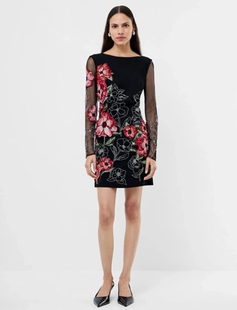 French Connection Astrida Darcy Crepe Dress - Black - 34