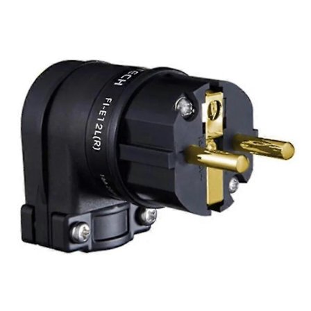 HiFi-suorituskykyinen Furutech FI-E12L FI-12ML (G) Schuko-pistoke 7-merkkinen L-muotoinen kulmaliitin korkealaatuisille äänijohdoille