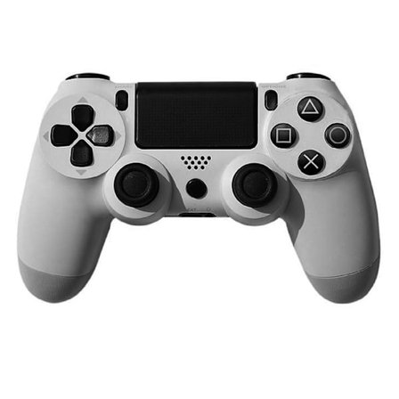 Langaton ohjain, jossa on kaksoisvärinäpeliohjain Ps4-ohjaimelle/Slim/Pro, yhteensopiva PS4-konsolin kanssa, jäätikönvalkoinen