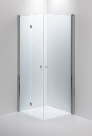 INR Linc 66 Flex Duschhörna blank klarglas 900x800 mm, Badrum