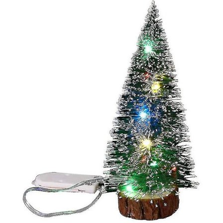 Juldekorationer Skrivbordsdekoration Med Led-lampor Mini Julgran Konstgjord Bordsskiva Julpynt Fest Rum Dekor (15cm)grön1st