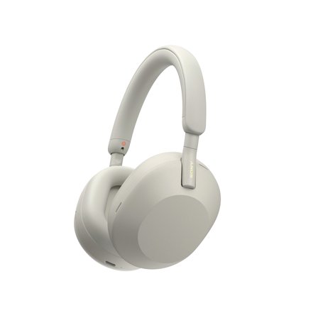 Sony WH-1000XM5 trådløst over-ear headset med Active Noise Cancelling (ANC) i Sølv