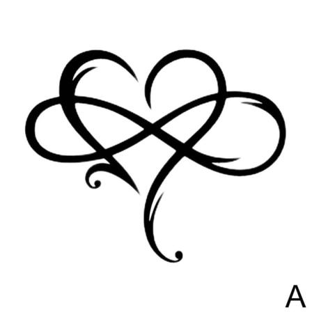 Infinity Heart Stål Väggdekor Metall Väggkonst Kärlek Väggskylt Fo