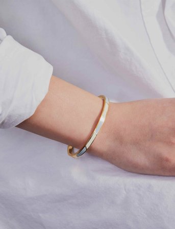 Design Letters Striped Candy Bangle - Blue - L:6.5CM