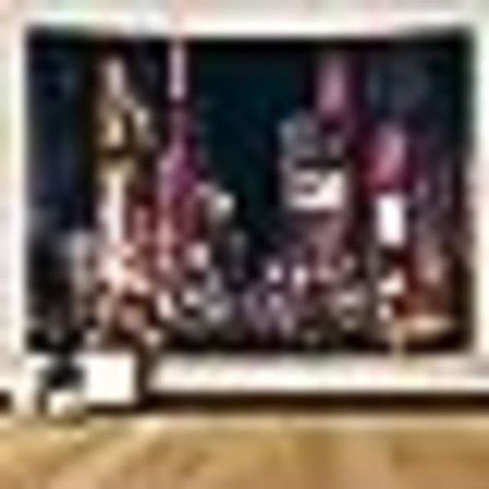 Japansk stad gobeläng väggbonad Japan gatuscen stadsbild