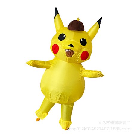 Oppustelig Pikachu kostume til voksne og børn - Dukketøj, legetøj, dukkerekvisitter Detektiv Pikachu Special Materia Børn 110-140cm{AZC}