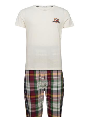 Tartan Check Pj Set Pants And T Gb Blue GANT