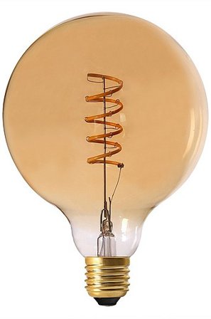 Jotex - ELECT SPIRAL lyskilde 125 mm E27 Gull - Kjøp E27 hos Jotex