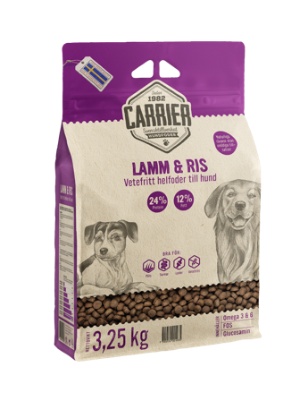 Carrier - Lam og ris 3,25 kg - Hund - Hundefôr & hundemat - Tørrfôr for hund - ZOO.no