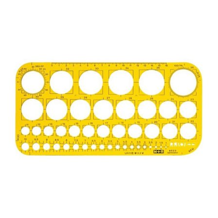 M+R Cirkelsjabloon 1-36