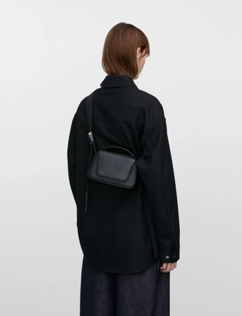 SANDQVIST Leather Handle Crossbody - Black - ONE SIZE