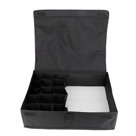 Flerbruks Oxford-stoff Undertøysorganisator Sokker Oppbevaringsveske Separerte Rom Svart NRG