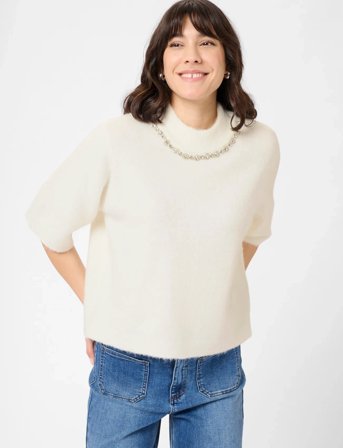 Kaffe Kamerina Pullover - White - S