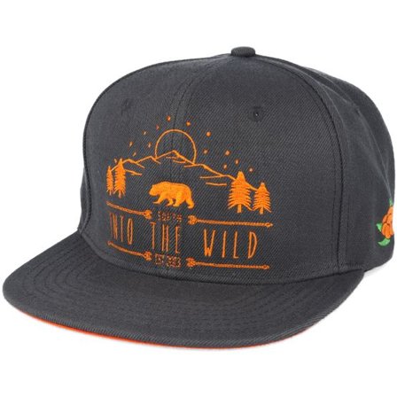 SQRTN - Grå snapback Keps - Into The Wild Charcoal Snapback @ Hatstore