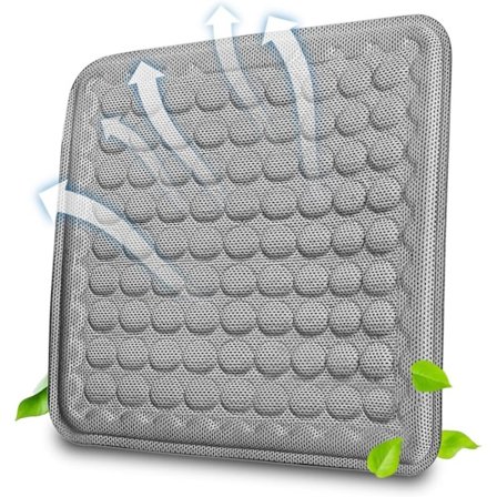Gel Sædehynde, kontorstol Let og tynd om sommeren Åndbar Sædehynde Cool Gel Hynde Honeycomb Design, med Aflastende Ryg