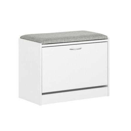 SoBuy vaaleanharmaa kenkäteline 1 ovin kanssa 30x59.99x46cm, toiminnallinen FSR16-HG