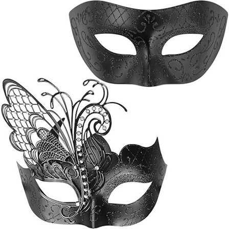 Par Sommerfuglemaske Maskerade Venetiansk Halloween Fest Prom Maske Bar Kostumer Tilbehør