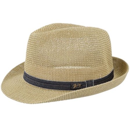 Seeberger - Beige straw Hatt - Elliott Natural Trilby Straw Hat @ Hatstore