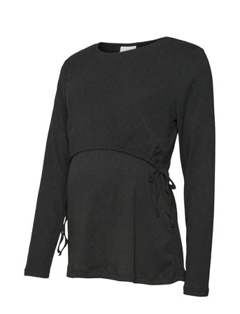 Mlcaileen June L/S Jrs Top 2F Black Mamalicious