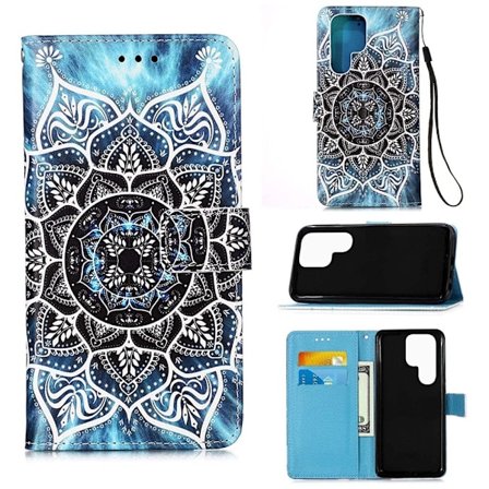 Lompakkokotelo Samsung Galaxy S24 Ultra - Sininen Mandala