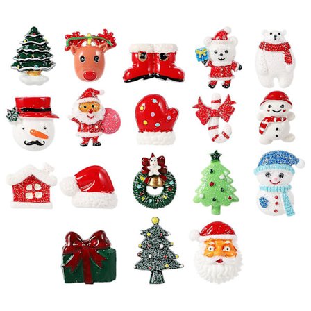 18 stk. Magnetiske Klistermærker Julekøleskabsmagnet Køleskabsmagnet Juledekorationer Farverig