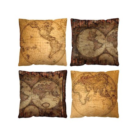 Tyynyliina Tyynynpäällinen Heittotyynyliina Herran Kartta 45X45CM