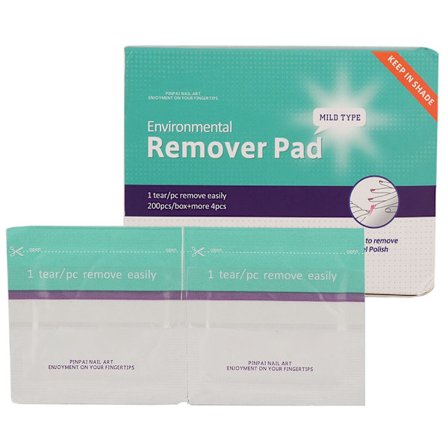 200 stk. engangs-neglelakfjerner folieindpakninger UV-gel-fjerner bomuldspuder manicure-værktøj