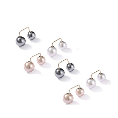 Mordely 6 st Pearl Brosch Pins Anti-Exponering Halslinje Pins