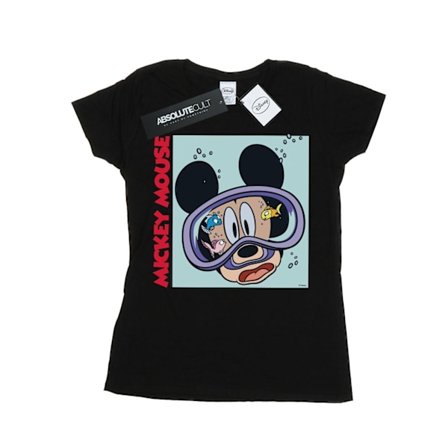 Disney Dam/Kvinnor Musse Pigg Under Vatten Bomull T-shirt S