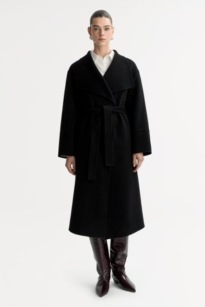 Soft Goat - Long coat - S - Black