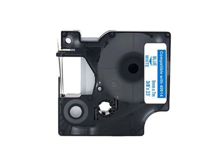 Tape 9mm Blå på Vit - Lyreco - Kontorsmaskiner - Märkmaskiner och tape - Tape - Dymo D1