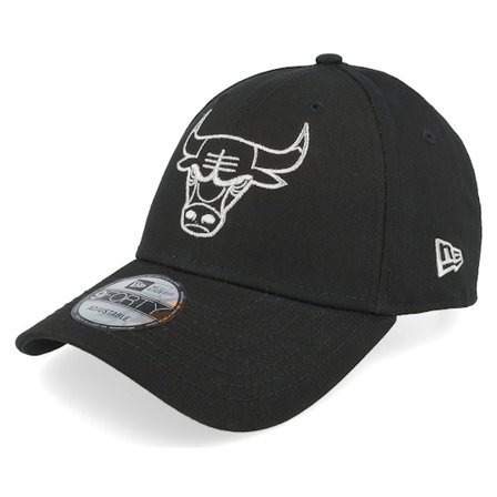 New Era - Negro adjustable Gorra - Chicago Bulls Metallic Outline 9FORTY Black/Metallic Adjustable @ Hatstore