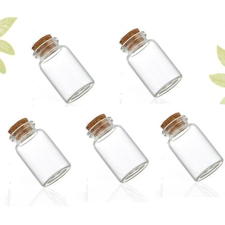 12 st 50 ml genomskinliga glasförvaringsflaskor 15 ml flasköppning underflaska med träpropp