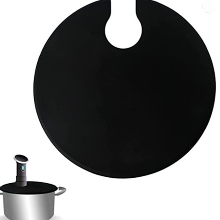 2-pack Sous Vide Silikonlock - Precisionsmatlagnings Vakuumförseglingslock för Sous Vide Cirkulatorer (Svart)