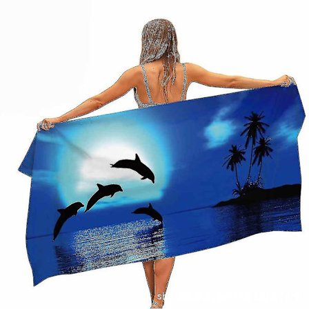 Strandhåndklæde, Mikrofiber Badehåndklæde Tæppe Til Piger Kvinder Og Børn, Overdimensioneret Stort Strandhåndklæde Superabsorberende Hurtigtørrende