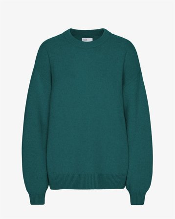 Oversized Merino Wool Crew - Ocean Green