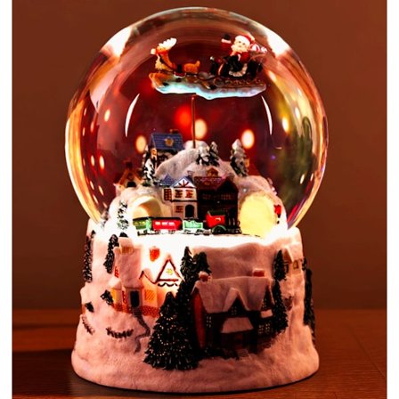 Hot Sale Julklapp Kristallkula Speldosa | Roterande Ljus-Upp Ren Rullbana med Dubbel Rotation, Perfekt Julklapp**